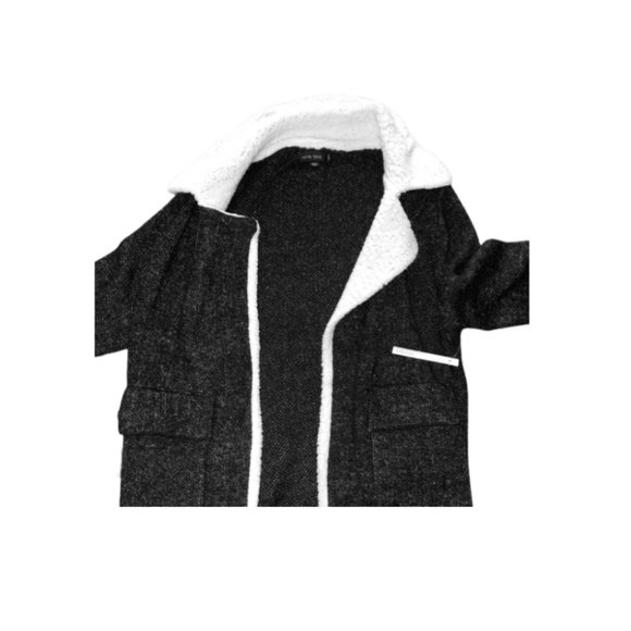 Love Tree Open Front Cardigan Shacket Sherpa - Picture 5 of 7